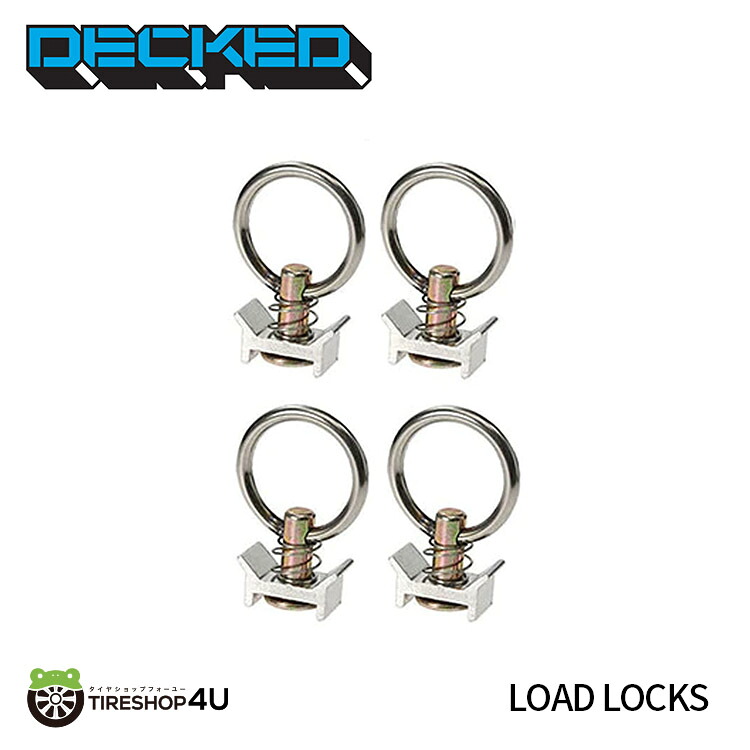 【最大P25倍】DECKED Load locks for DECKED Core Trax 1000 - one set of four DECKED Core Trax 1000用ロードロック 4個入り1セット トヨタ ハイラックス カスタム 改造 荷台 収納 頑丈 工事現場 キャンプ アウトドア 釣り オフロード クロカン