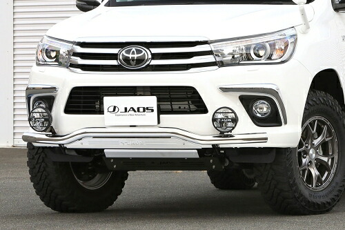 【最大P15倍】JAOS ジャオス フロントスキッドバー ポリッシュ／ブラスト ハイラックス gun125系 B150096A ・B150096AZ｜TIRE SHOP 4U 店