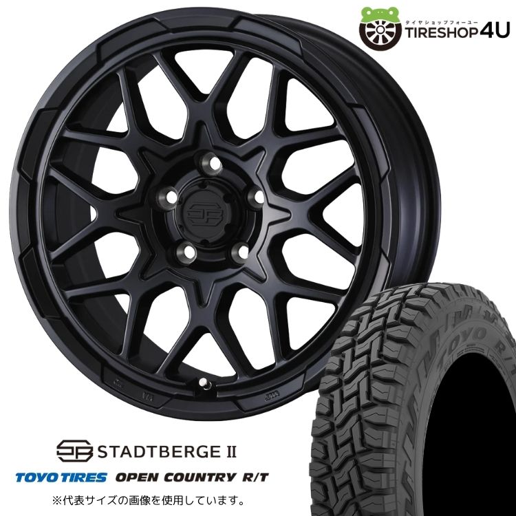 【最大P15倍】【取付対象】WEDS ADVENTURE STADTBERGE2 17&times;7.0J 5/114.3 +38 MBK セミマットブラックTOYO OPEN COUNTRY R/T 225/60R17 99Q BL サマータイヤホイール 4本セット 17インチ 【カローラクロス デリカD5 など】｜TIRE SHOP 4U 店
