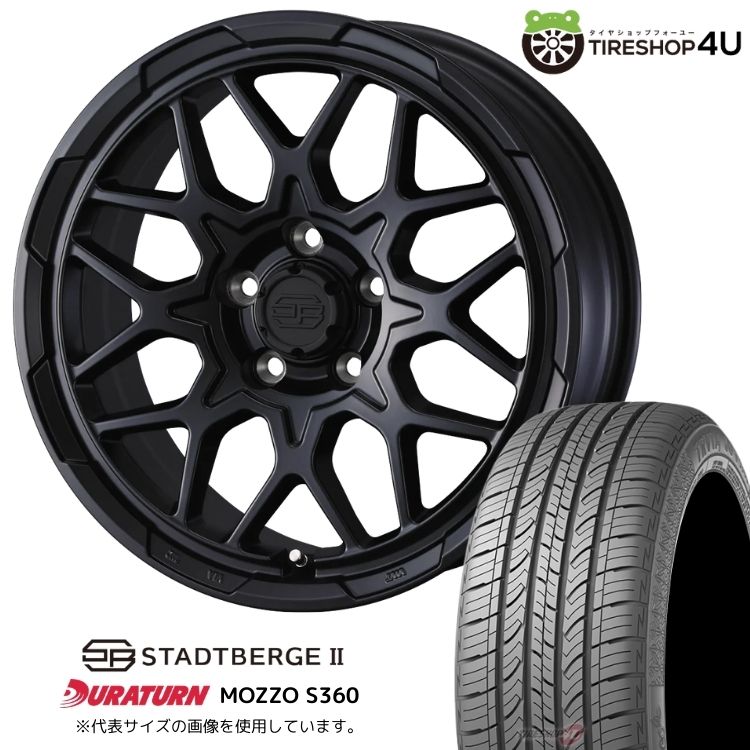 【最大P15倍】【取付対象】WEDS ADVENTURE STADTBERGE2 17×7.0J 5/114.3 +38 MBK セミマットブラックDURATURN MOZZO S360 225/65R17 102H サマータイヤホイール 4本セット 17インチ 【RAV4 デリカD5 エクストレイルなど】|TIRE SHOP 4U 店
