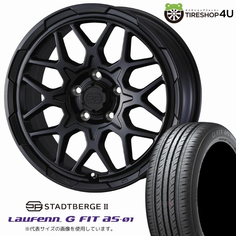 【最大P15倍】【取付対象】WEDS ADVENTURE STADTBERGE2 16&times;7.0J 5/114.3 +38 MBK セミマットブラックLaufenn G FIT as-01 LH42 205/60R16 92V サマータイヤホイール 4本セット 16インチ 【ノア ヴォクシー ステップワゴン キックス カスタム車など】｜TIRE SHOP 4U 店