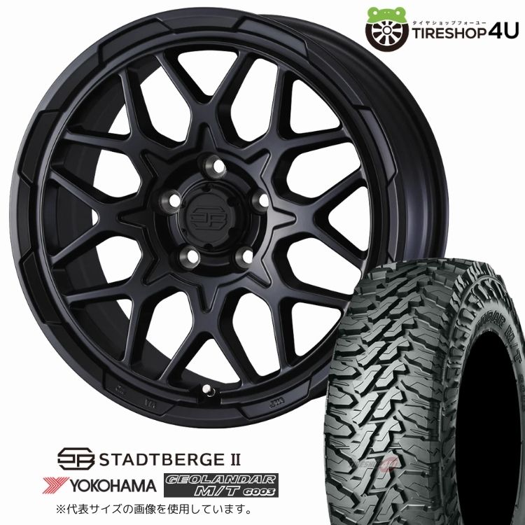 【最大P15倍】【取付対象】WEDS ADVENTURE STADTBERGE2 16&times;7.0J 5/114.3 +38 MBK セミマットブラックYOKOHAMA GEOLANDAR M/T G003 215/70R16 100/97Q LT サマータイヤホイール 4本セット 16インチ 【デリカD5】｜TIRE SHOP 4U 店