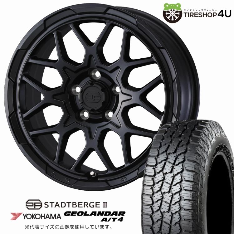 【最大P15倍】【取付対象】WEDS ADVENTURE STADTBERGE2 16&times;7.0J 5/114.3 +38 MBK セミマットブラックYOKOHAMA GEOLANDAR A/T4 G018 245/70R16 LT 118/115R BL サマータイヤホイール 4本セット 16インチ 【デリカD5 カスタム車など】｜TIRE SHOP 4U 店