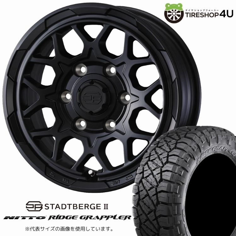 【最大P15倍】【取付対象】WEDS ADVENTURE STADTBERGE2 17&times;8.0J 6/139.7 +20 MBK セミマットブラックNITTO RIDGE GRAPPLER 285/70R17 121/118Q LT サマータイヤホイール 4本セット 17インチ 【プラド ハイラックス カスタム車】｜TIRE SHOP 4U 店 119,800円