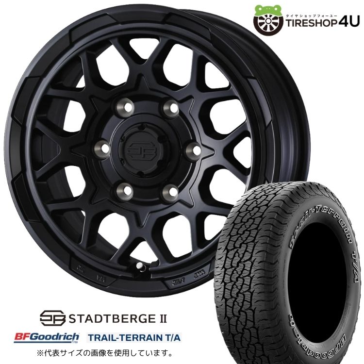 【最大P15倍】【取付対象】WEDS ADVENTURE STADTBERGE2 18&times;7.5J 6/139.7 +55 MBK セミマットブラックBFGoodrich TRAIL-TERRAIN T/A 265/65R18 114T ORWL OWL アウトラインホワイトレターサマータイヤホイール 4本セット 18インチ 【ランクル250】｜TIRE SHOP 4U 店