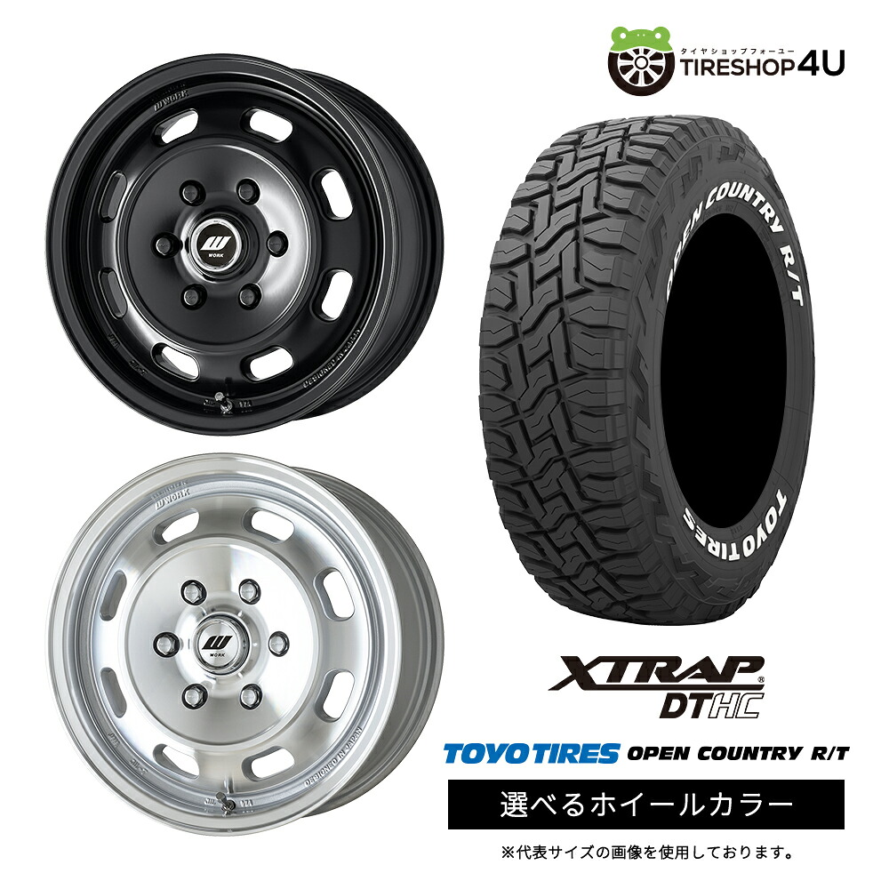 【最大P15倍】【取付対象】WORK XTRAP DTHC 16×6.5J 6/139.7 +38 選べるカラー TOYO OPEN COUNTRY R/T 215/65R16 C 109/107Q WL ホワイトレターサマータイヤホイール 4本セット 16インチ 【ハイエース レジアスエース 200系 HIACE】|TIRE SHOP 4U 店