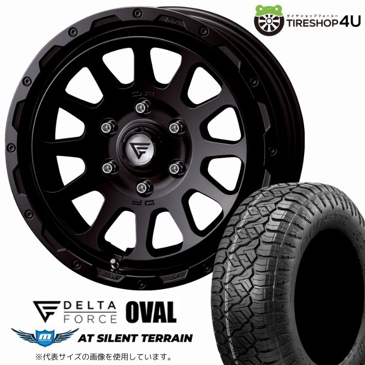 【最大P15倍】【取付対象】DELTA FORCE OVAL 18×8.0J 6/139.7 +52 SBK サテンブラック MONSTA AT SILENT TERRAIN 265/65R18 114T サマータイヤホイール 4本セット 18インチ 【ランドクルーザー 300系 250系 ランクル300 ランクル250】|TIRE SHOP 4U 店