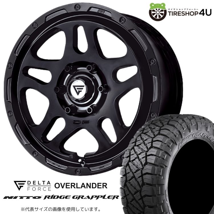 【最大P15倍】【取付対象】DELTA FORCE OVERLANDER 20×9.0J 6/139.7 +55 SBK サテンブラックNITTO RIDGE GRAPPLER 285/55R20 122/119Q LT サマータイヤホイール 4本セット 20インチ 【東京オートサロン デモカー装着 ランクル300 ランクル250】|TIRE SHOP 4U 店