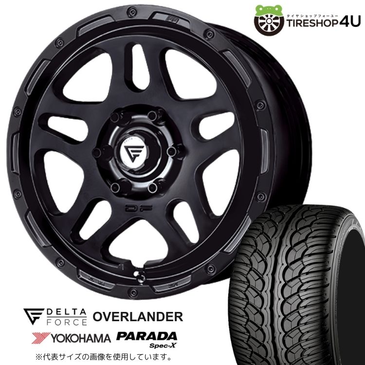【最大P15倍】【取付対象】DELTA FORCE OVERLANDER 20×9.0J 5/120 +35 SBK サテンブラック YOKOHAMA PARADA Spec-X PA02 285/50R20 112V サマータイヤホイール 4本セット 20インチ 【東京オートサロン デモカー装着 ディフェンダー L663】|TIRE SHOP 4U 店