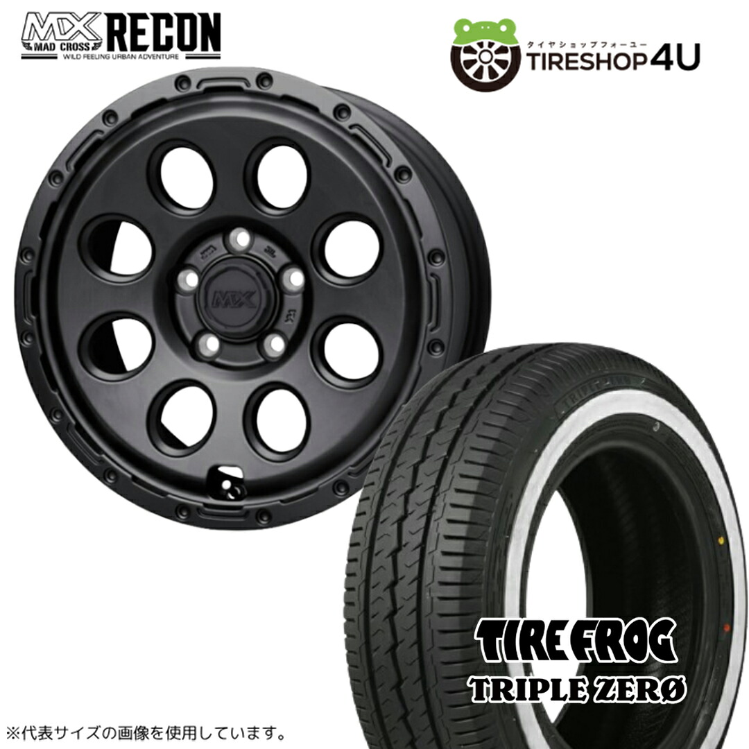 【最大P15倍】【取付対象】MAD CROSS RECON 16&times;7.0J 5/114.3 +35 マットブラックTIREFROG TRIPLE ZERO 215/65R16 109/107R LT WR サマータイヤホイール 4本セット 16インチ 【カローラクロス C-HR デリカD5 など】｜TIRE SHOP 4U 店 75,405円