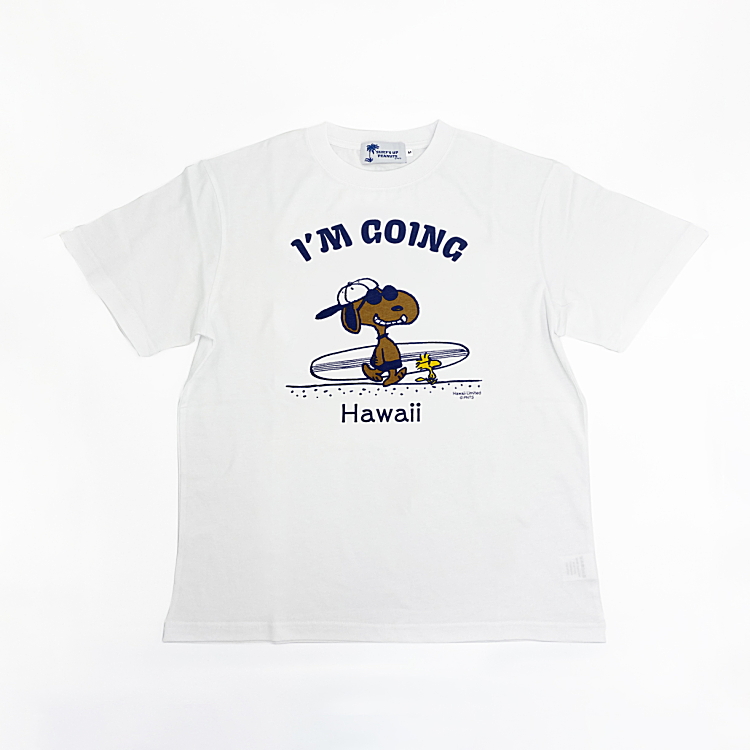 楽天市場 送料無料 Surf S Up Peanuts 日焼けスヌーピー Tシャツ I M Going ホワイト Xs S M L Xl 5サイズ モニホノルル カラカウア Snoopy Moni ワイキキ レディース メンズ 半袖 トレーニング サーフィン ミュージアム Cafe Hawaii ピーナッツ Peanuts キャラクター