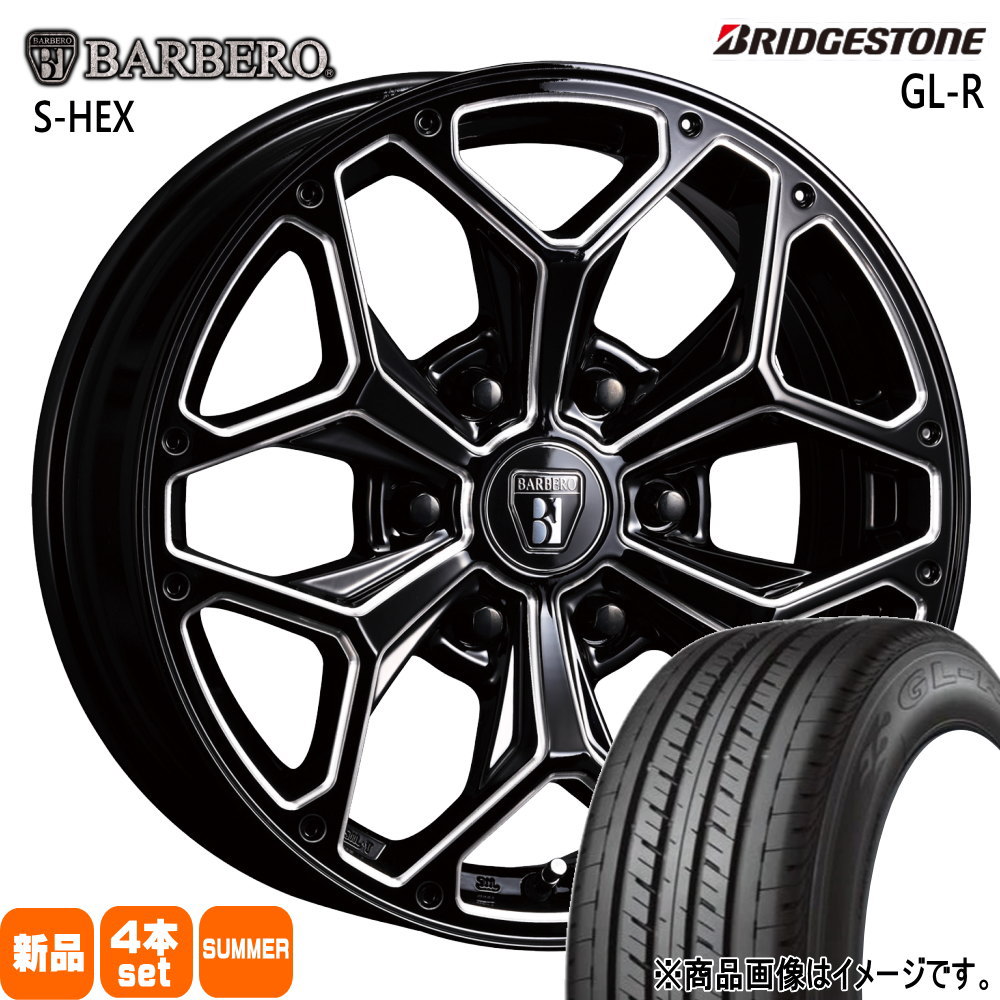 215/60R17 C 109/107R GLR GL-R ブリヂストン BRIDGESTONE 新品 夏用 サマータイヤ ホイール 4本セット CRIMSON BARBERO S-HEX 17&times;6.5+38 6/139.7｜タイヤショップ78 144,100円