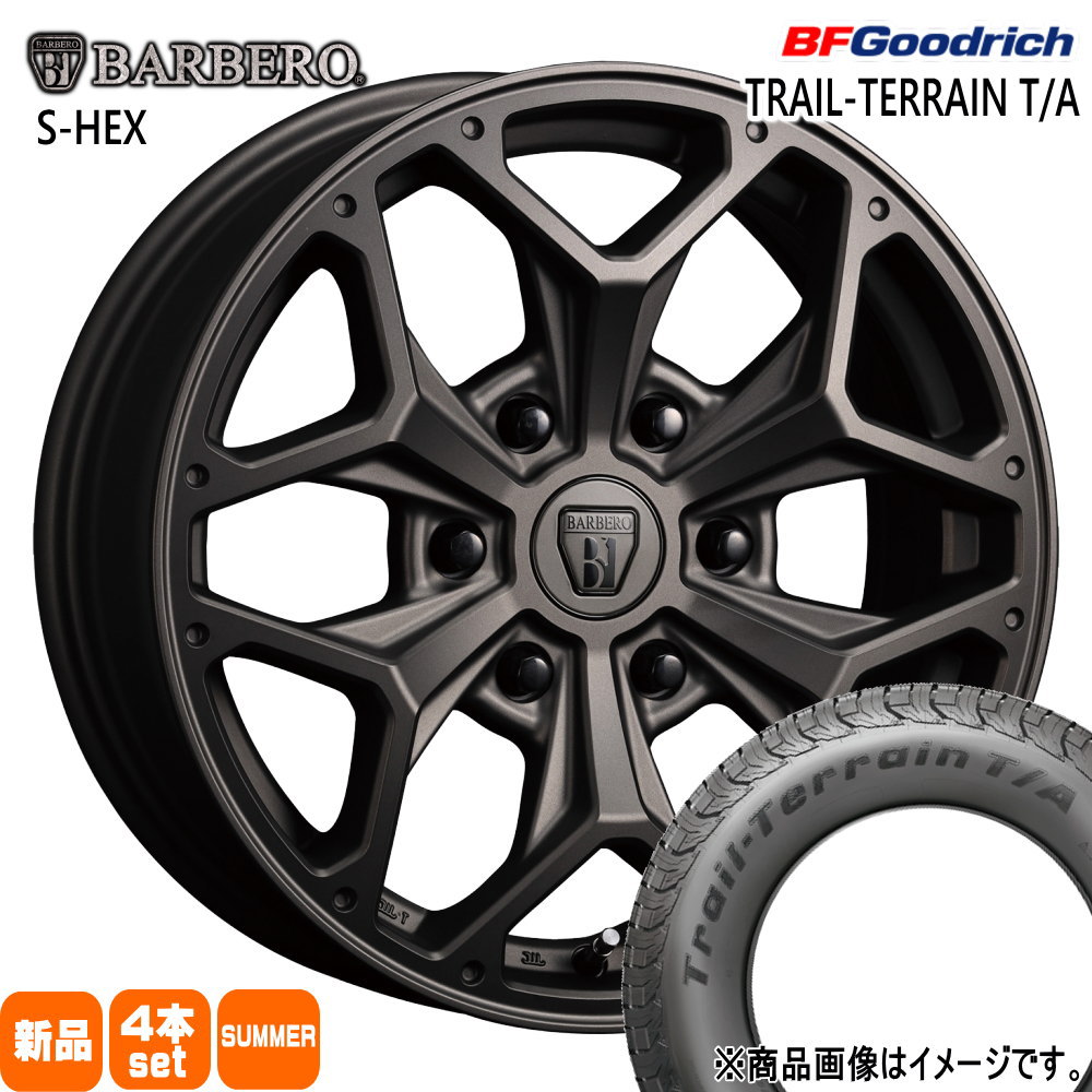 215/60R17 96H トレイルテレーン T/A TRAIL-TERRAIN T/A BFグッドリッチ BF.Goodrich 新品 夏用 サマータイヤ ホイール 4本セット CRIMSON BARBERO S-HEX 17×6.5+38 6/139.7|タイヤショップ78