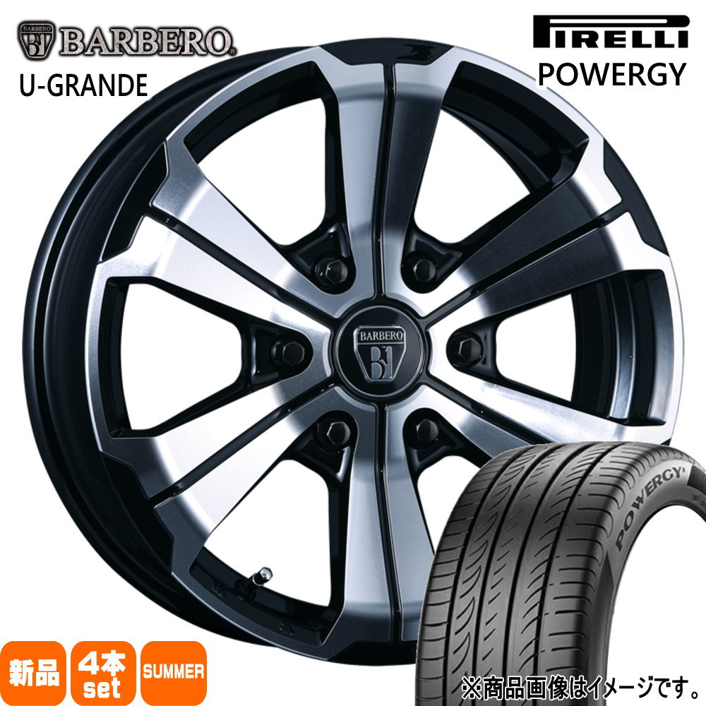 215/65R16 98H パワジー POWERGY ピレリ PIRELLI 新品 夏用 サマータイヤ ホイール 4本セット CRIMSON BARBERO U-GRANDE 16&times;6.5+38 6/139.7｜タイヤショップ78