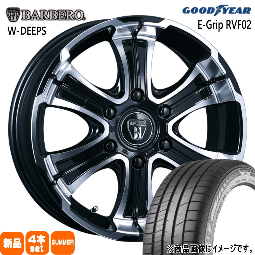 215/60R17 100H エフィシェントグリップ RVF02 EfficentGrip RVF02 グッドイヤー GOODYEAR 新品 夏用 サマータイヤ ホイール 4本セット CRIMSON BARBERO U-GRANDE 17&times;6.5+38 6/139.7｜タイヤショップ78