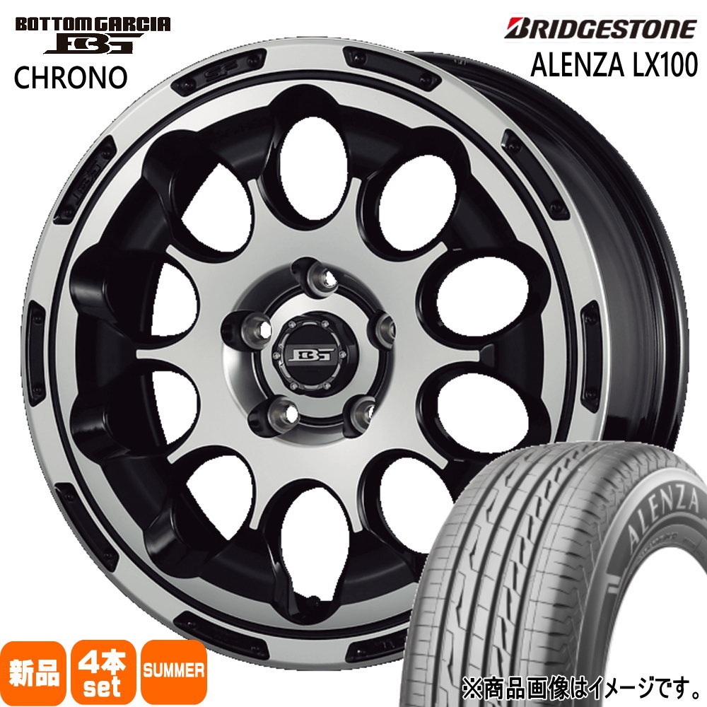 225/60R17 99H アレンザ LX100 ALENZA LX100 ブリヂストン BRIDGESTONE 新品 夏用 サマータイヤ ホイール 4本セット KIT JAPAN BOTTOM GARCIA CHRONO 17×7.0+38 5/114.3 17インチ|タイヤショップ78