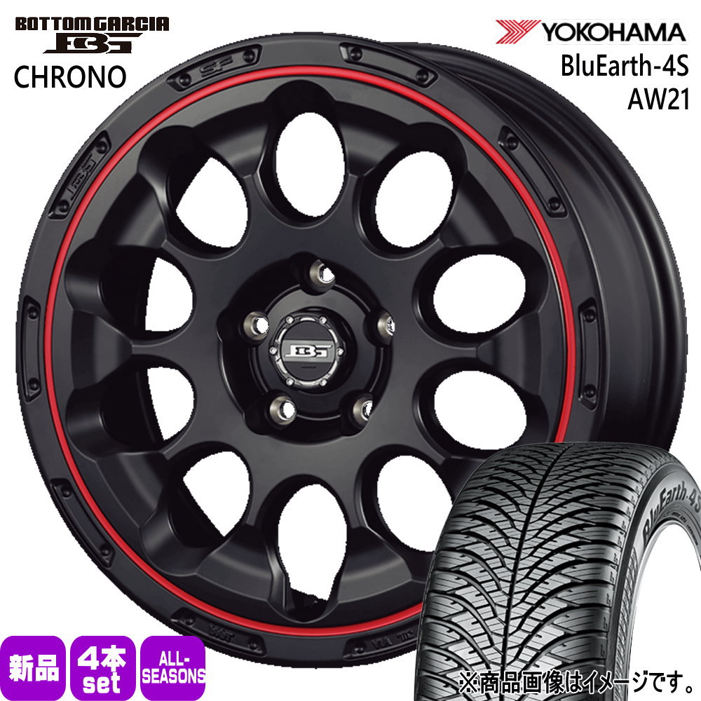 225/65R17 106V XL ブルーアース 4S AW21 BluEarth-4S AW21 ヨコハマ YOKOHAMA 新品 夏冬兼用 オールシーズンタイヤ ホイール 4本セット KIT JAPAN BOTTOM GARCIA CHRONO 17&times;7.0+45 5/114.3 17インチ｜タイヤショップ78