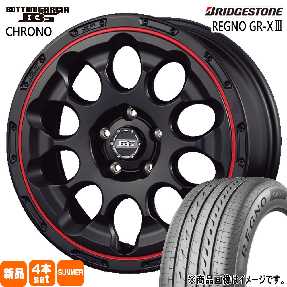 195/60R17 90H レグノ GRX3 REGNO GR-X3 ブリヂストン BRIDGESTONE 新品 夏用 サマータイヤ ホイール 4本セット KIT JAPAN BOTTOM GARCIA CHRONO 17×7.0+38 5/114.3 17インチ|タイヤショップ78