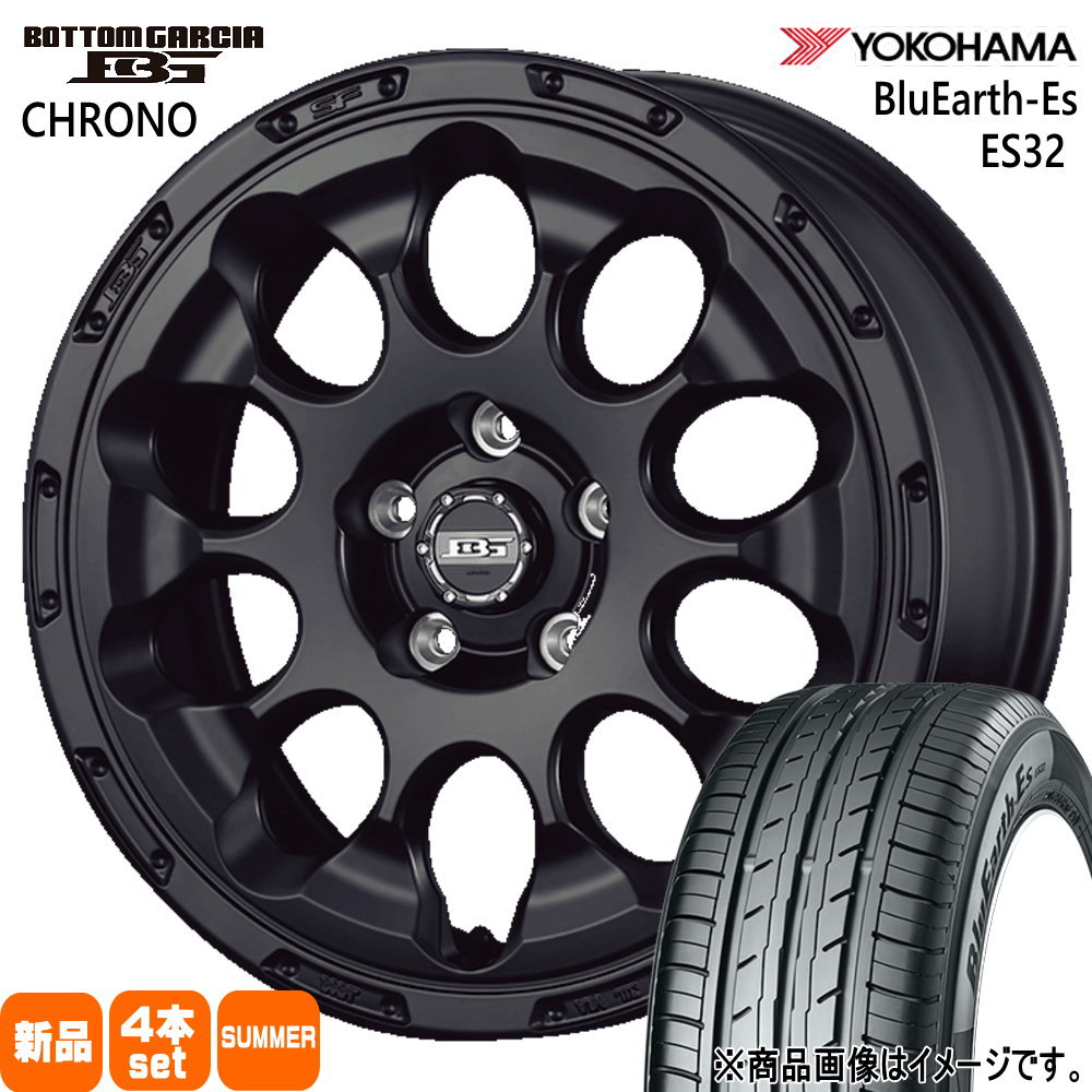 195/60R17 90H ブルーアース ES ES32 BluEarth-Es ES32 ヨコハマ YOKOHAMA 新品 夏用 サマータイヤ ホイール 4本セット KIT JAPAN BOTTOM GARCIA CHRONO 17×6.5+45 5/100 17インチ|タイヤショップ78