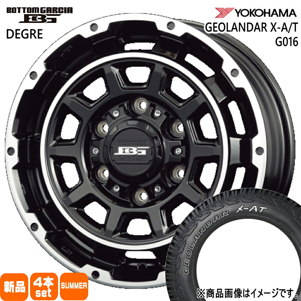 215/65R16 109/107Q LT ジオランダー X-AT G016 GEOLANDAR X-AT G016 ヨコハマ YOKOHAMA 新品 夏用 サマータイヤ ホイール 4本セット KIT JAPAN BOTTOM GARCIA DEGRE 16&times;6.5+38 6/139.7 16インチ｜タイヤショップ78