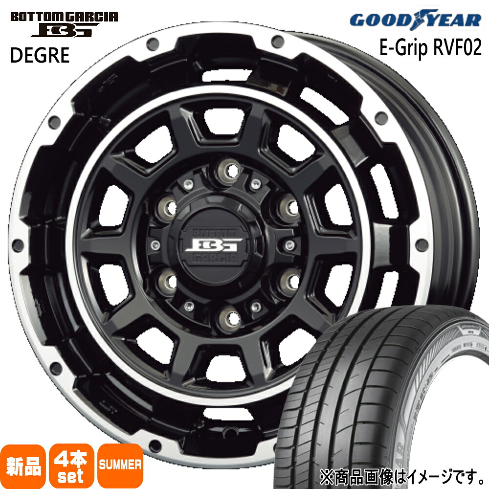 215/65R16 98H エフィシェントグリップ RVF02 EfficentGrip RVF02 グッドイヤー GOODYEAR 新品 夏用 サマータイヤ ホイール 4本セット KIT JAPAN BOTTOM GARCIA DEGRE 16&times;6.5+38 6/139.7 16インチ｜タイヤショップ78