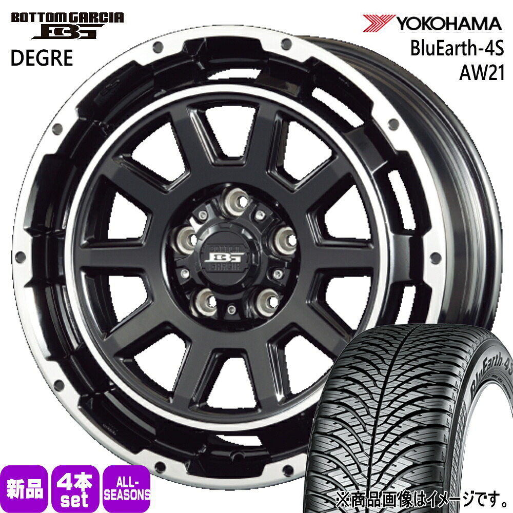 215/70R16 100H ブルーアース 4S AW21 BluEarth-4S AW21 ヨコハマ YOKOHAMA 新品 夏冬兼用 オールシーズンタイヤ ホイール 4本セット KIT JAPAN BOTTOM GARCIA DEGRE 16&times;6.5+38 5/114.3 16インチ｜タイヤショップ78