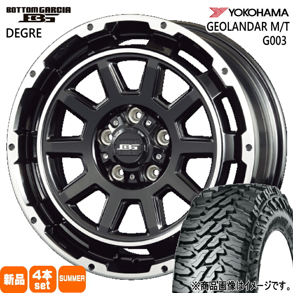 225/70R16 103S ジオランダー MT G003 GEOLANDAR M/T G003 ヨコハマ YOKOHAMA 新品 夏用 サマータイヤ ホイール 4本セット KIT JAPAN BOTTOM GARCIA DEGRE 16&times;6.5+38 5/114.3 16インチ｜タイヤショップ78 100,210円