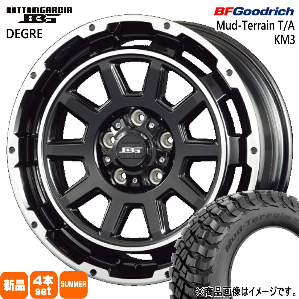225/75R16 115/112Q LRE LT マッドテレーン T/A KM3 Mud-Terrain T/A KM3 BFグッドリッチ BF.Goodrich 新品 夏用 サマータイヤ ホイール 4本セット KIT JAPAN BOTTOM GARCIA DEGRE 16×6.5+38 5/114.3 16インチ|タイヤショップ78