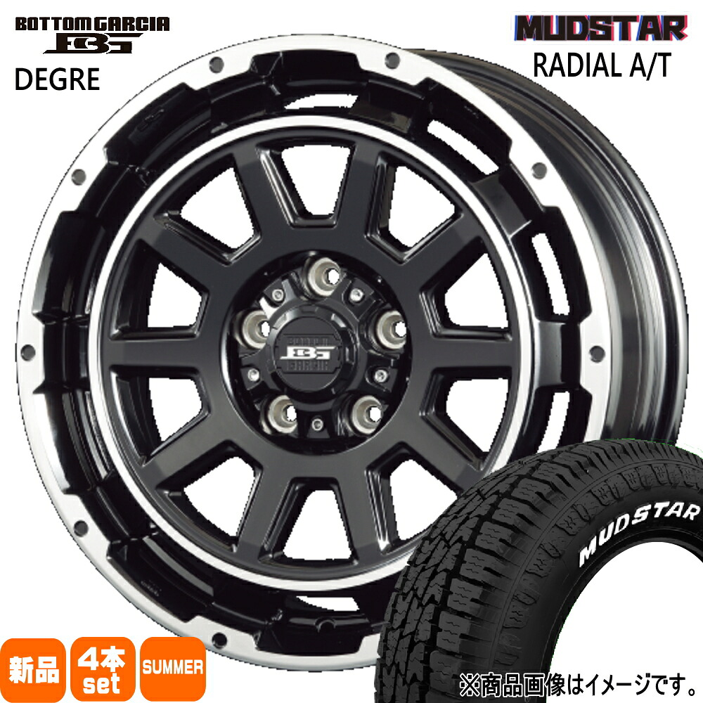 215/65R16 109/107L LT ラジアル AT RADIAL AT マッドスター MUDSTAR 新品 夏用 サマータイヤ ホイール 4本セット KIT JAPAN BOTTOM GARCIA DEGRE 16×6.5+38 5/114.3 16インチ|タイヤショップ78
