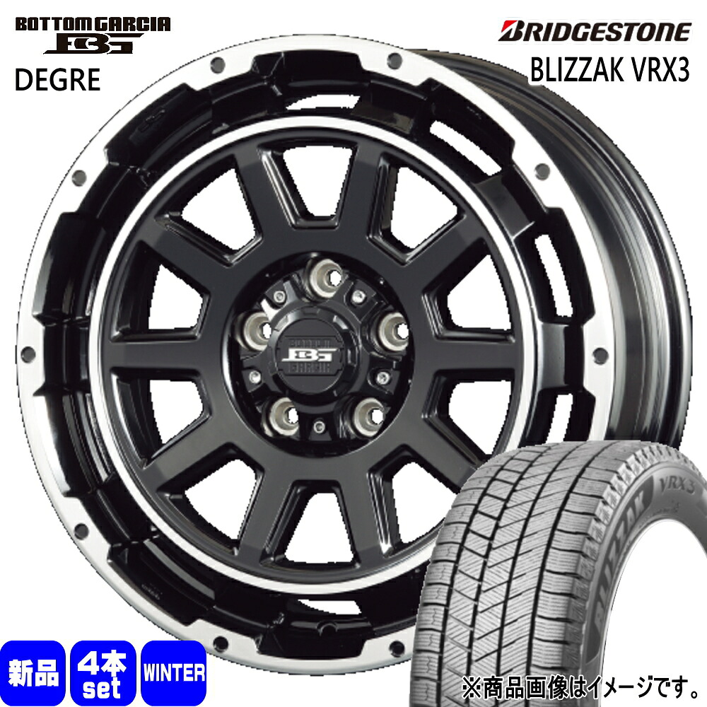 215/55R17 94Q ブリザック VRX3 BLIZZAK VRX3 ブリヂストン BRIDGESTONE 新品 冬用 スタッドレスタイヤ ホイール 4本セット KIT JAPAN BOTTOM GARCIA DEGRE 17&times;7.0+40 5/114.3 17インチ｜タイヤショップ78