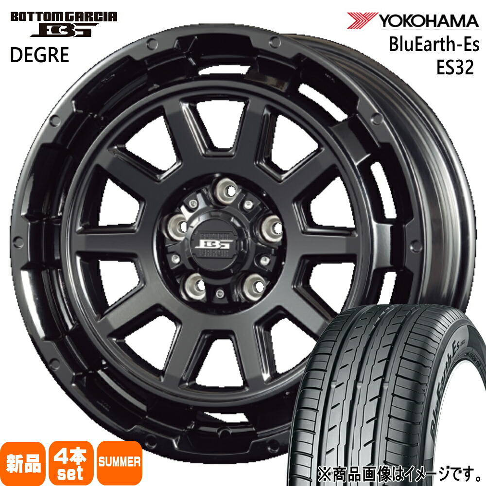 215/60R17 96H ブルーアース ES ES32 BluEarth-Es ES32 ヨコハマ YOKOHAMA 新品 夏用 サマータイヤ ホイール 4本セット KIT JAPAN BOTTOM GARCIA DEGRE 17×7.0+40 5/114.3 17インチ|タイヤショップ78