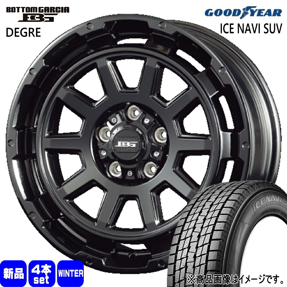 225/60R17 99Q アイスナビ SUV ICE NAVI SUV グッドイヤー GOODYEAR 新品 冬用 スタッドレスタイヤ ホイール 4本セット KIT JAPAN BOTTOM GARCIA DEGRE 17&times;7.0+40 5/114.3 17インチ｜タイヤショップ78