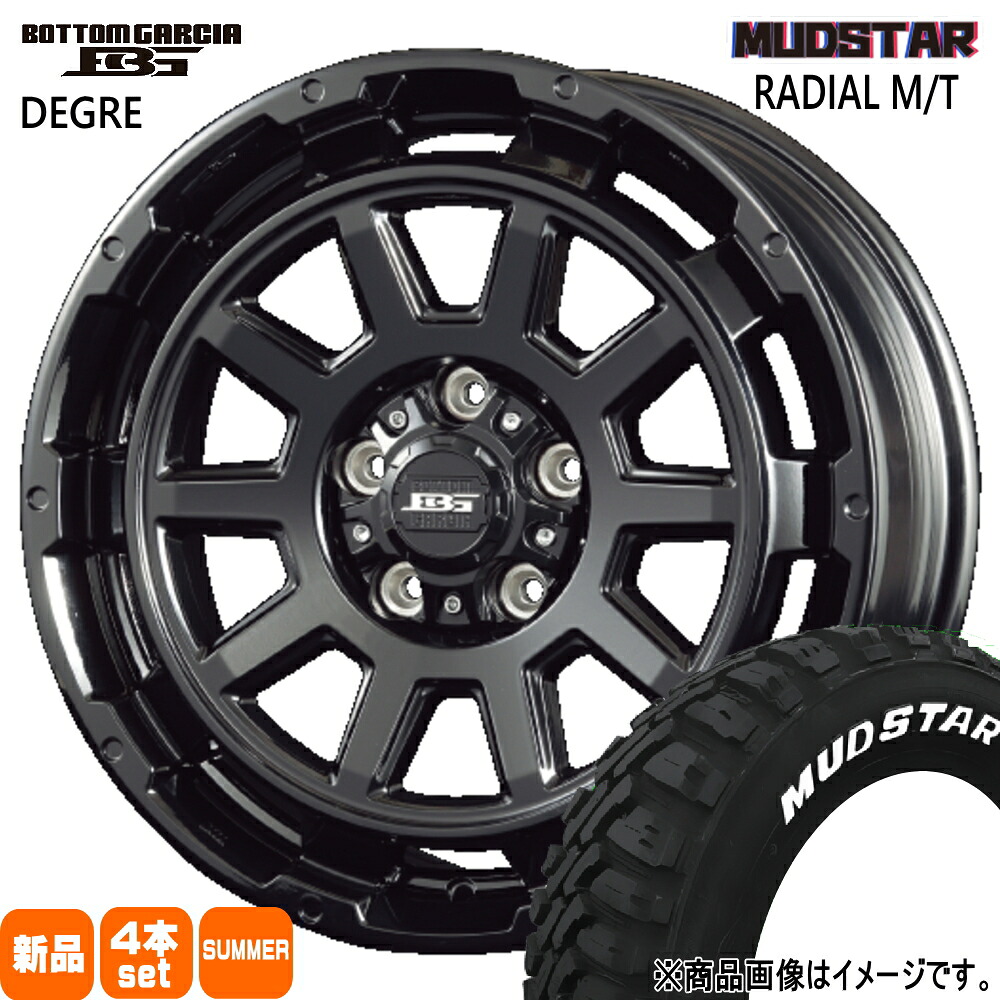 245/65R17 111T ラジアル MT RADIAL MT マッドスター MUDSTAR 新品 夏用 サマータイヤ ホイール 4本セット KIT JAPAN BOTTOM GARCIA DEGRE 17×7.0+40 5/114.3 17インチ|タイヤショップ78
