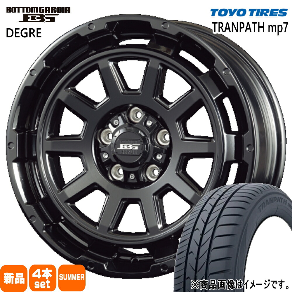 205/55R17 トランパス mp7 TRANPATH mp7 トーヨータイヤ TOYOTIRES 新品 夏用 サマータイヤ ホイール 4本セット KIT JAPAN BOTTOM GARCIA DEGRE 17&times;7.0+40 5/114.3 17インチ｜タイヤショップ78 101,200円