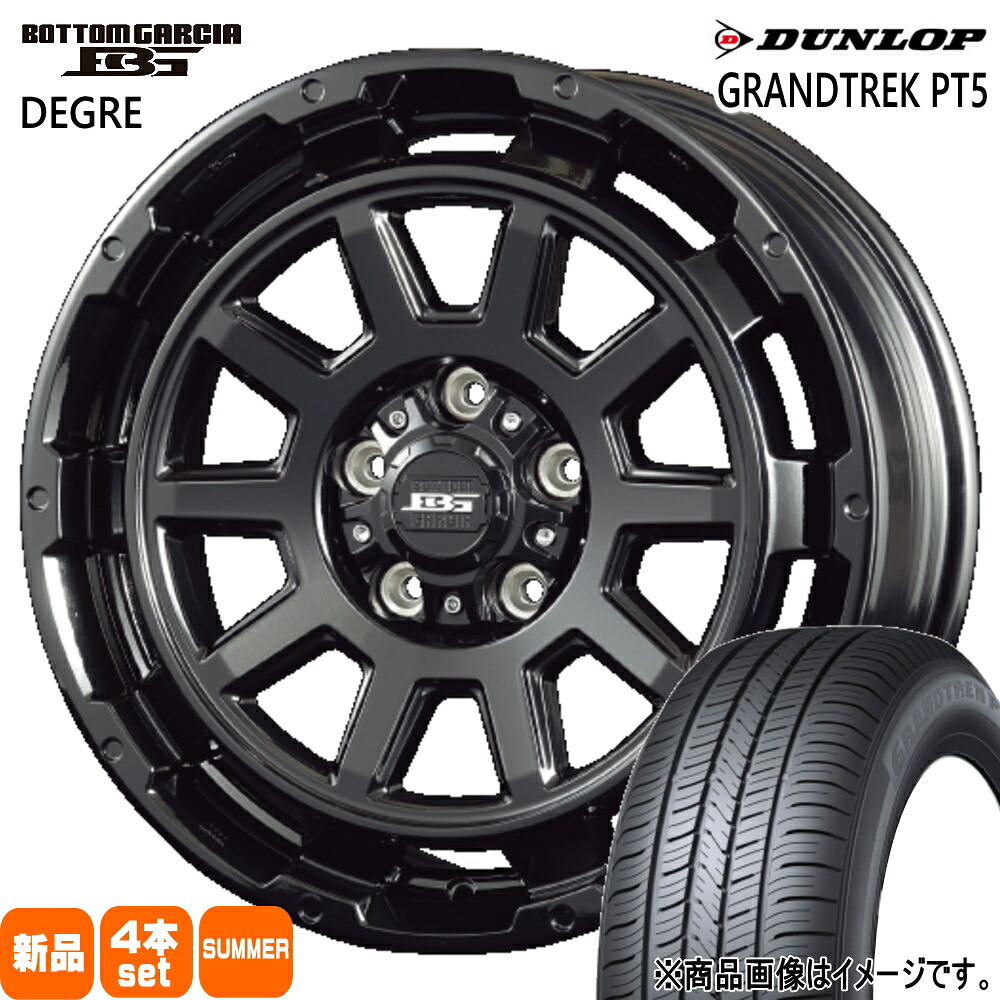 225/65R17 102V グラントレック PT5 GRANDTREK PT5 ダンロップ DUNLOP 新品 夏用 サマータイヤ ホイール 4本セット KIT JAPAN BOTTOM GARCIA DEGRE 17×7.0+40 5/114.3 17インチ|タイヤショップ78