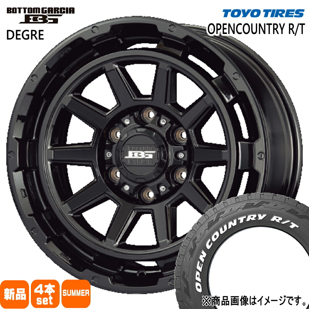 265/65R17 112Q オープンカントリー RT OPENCOUNTRY R/T トーヨータイヤ TOYOTIRES 新品 夏用 サマータイヤ ホイール 4本セット KIT JAPAN BOTTOM GARCIA DEGRE 17×8.0+20 6/139.7 17インチ|タイヤショップ78