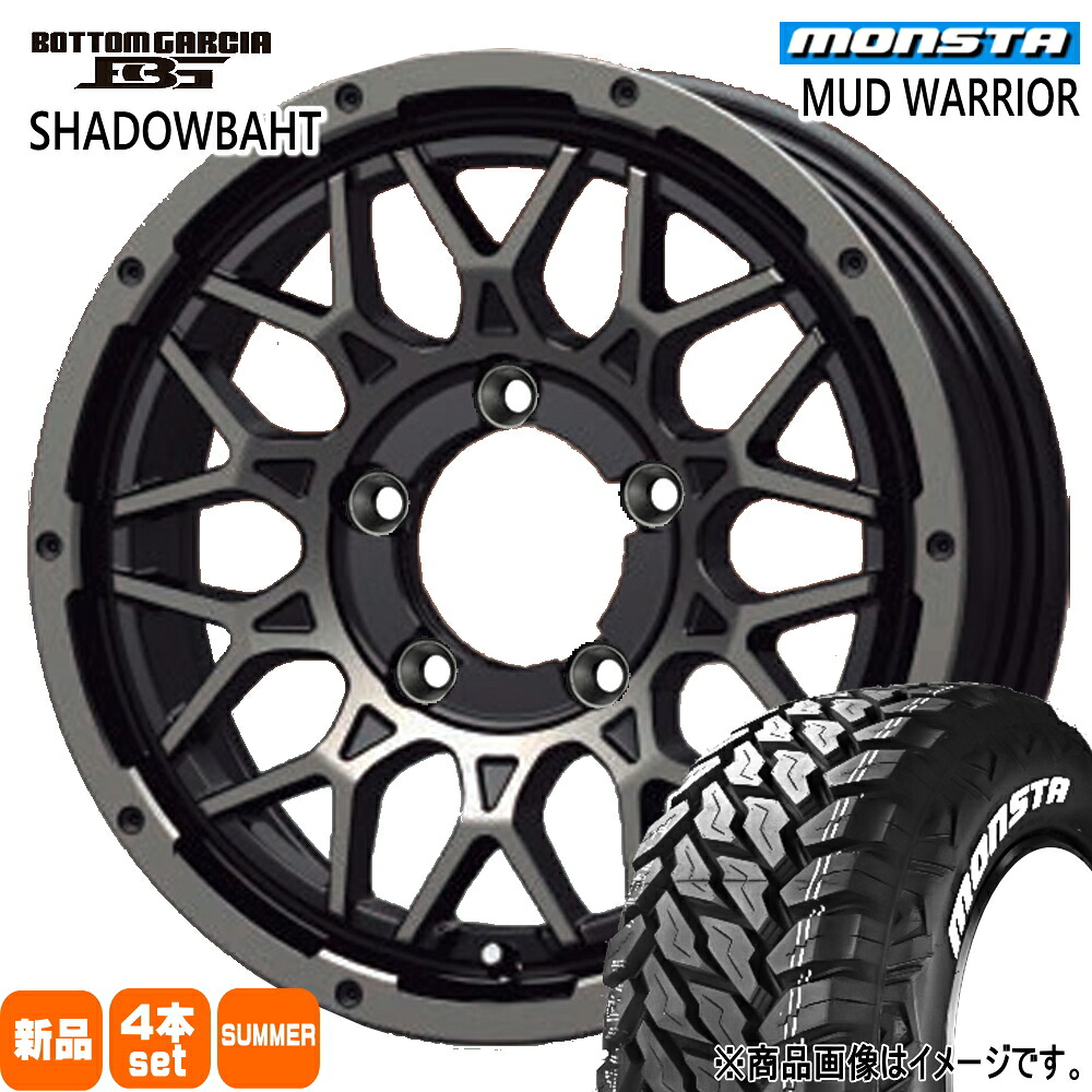 235/70R16 104/101Q マッドウォーリア MUD WARRIOR モンスタ MONSTA 新品 夏用 サマータイヤ ホイール 4本セット KIT JAPAN BOTTOM GARCIA SHADOWBAHT 16&times;6.0-5 5/139.7 16インチ｜タイヤショップ78 102,185円