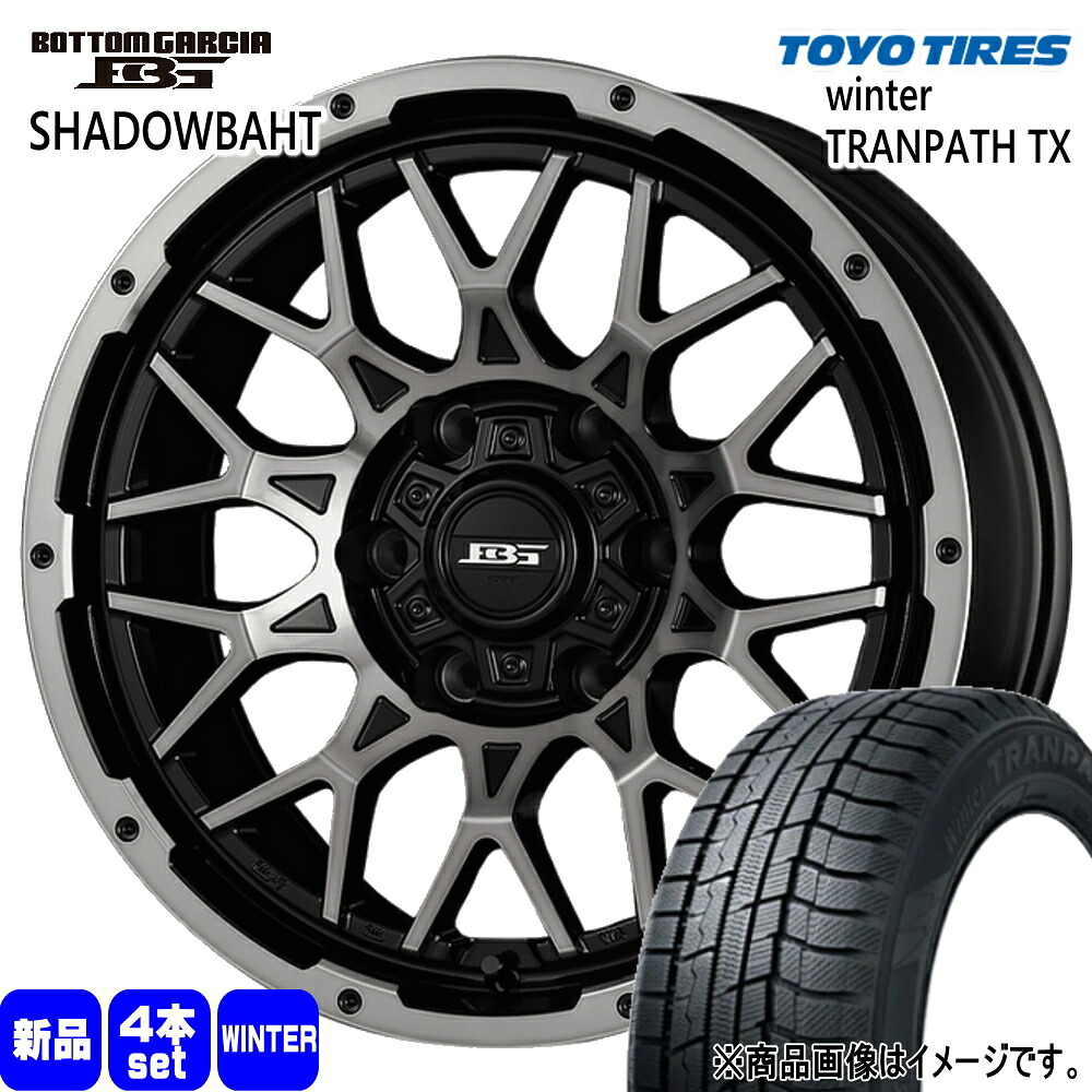 215/65R16 98Q ウィンタートランパス TX WinterTRANPATH TX トーヨータイヤ TOYOTIRES 新品 冬用 スタッドレスタイヤ ホイール 4本セット KIT JAPAN BOTTOM GARCIA SHADOWBAHT 16&times;6.5+38 6/139.7 16インチ｜タイヤショップ78
