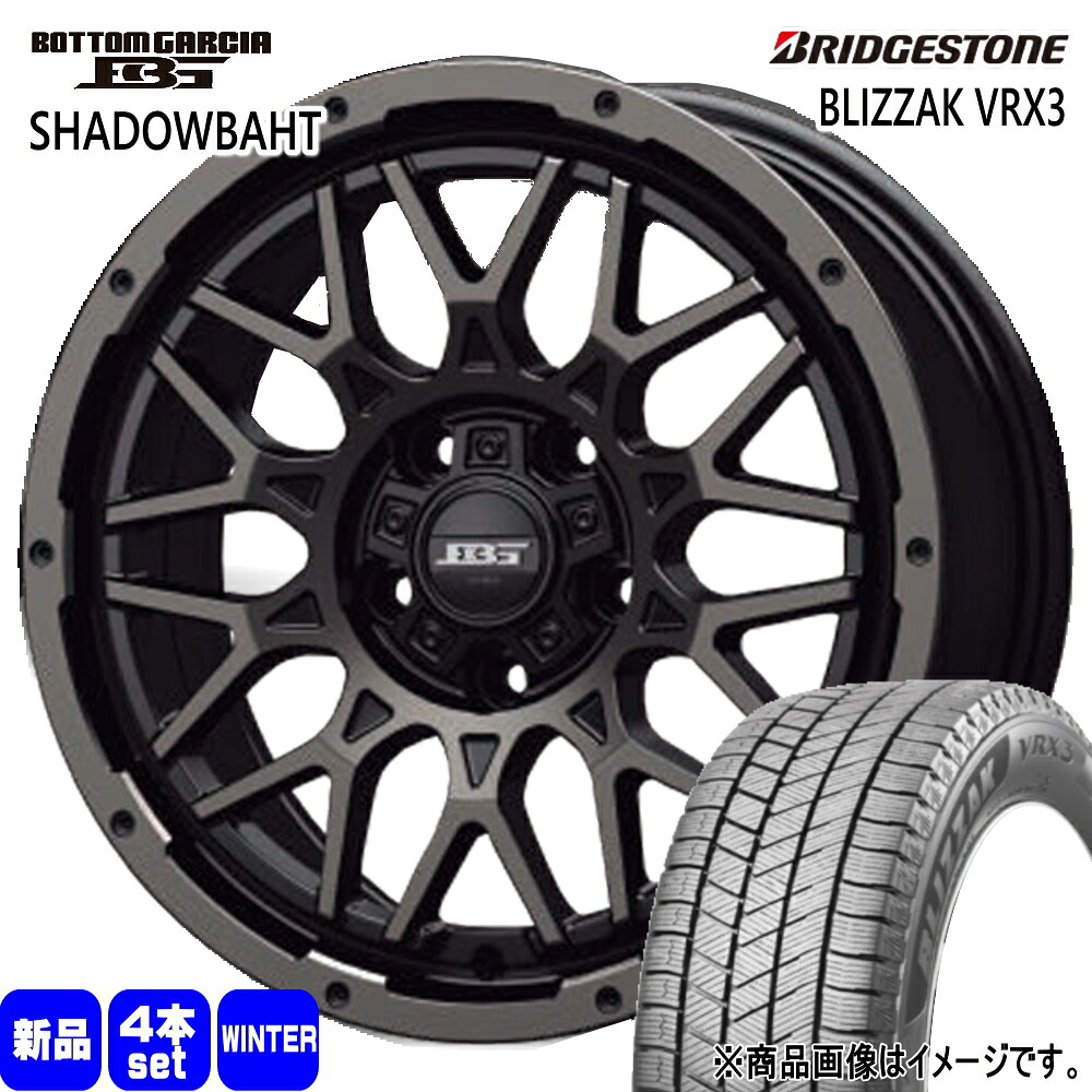 215/70R16 100Q ブリザック VRX3 BLIZZAK VRX3 ブリヂストン BRIDGESTONE 新品 冬用 スタッドレスタイヤ ホイール 4本セット KIT JAPAN BOTTOM GARCIA SHADOWBAHT 16×7.0+38 5/114.3 16インチ|タイヤショップ78