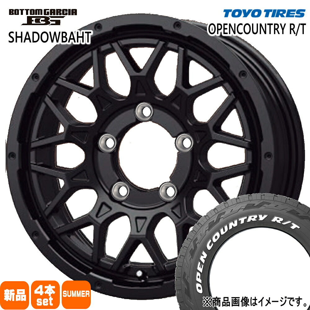 225/70R16 102/99Q LT オープンカントリー RT OPENCOUNTRY R/T トーヨータイヤ TOYOTIRES 新品 夏用 サマータイヤ ホイール 4本セット KIT JAPAN BOTTOM GARCIA SHADOWBAHT 16&times;6.0-5 5/139.7 16インチ｜タイヤショップ78