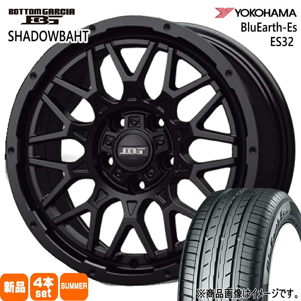 215/65R16 98H ブルーアース ES ES32 BluEarth-Es ES32 ヨコハマ YOKOHAMA 新品 夏用 サマータイヤ ホイール 4本セット KIT JAPAN BOTTOM GARCIA SHADOWBAHT 16&times;7.0+38 5/114.3 16インチ｜タイヤショップ78