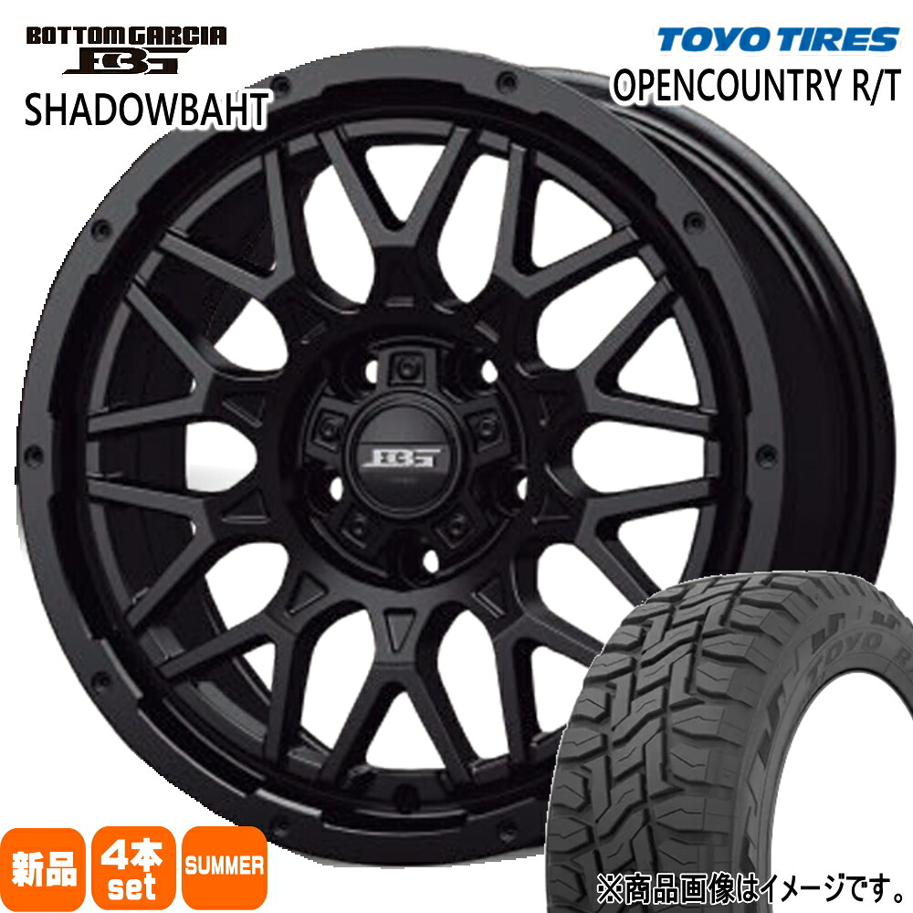 215/70R16 100Q オープンカントリー RT OPENCOUNTRY R/T トーヨータイヤ TOYOTIRES 新品 夏用 サマータイヤ ホイール 4本セット KIT JAPAN BOTTOM GARCIA SHADOWBAHT 16&times;7.0+38 5/114.3 16インチ｜タイヤショップ78