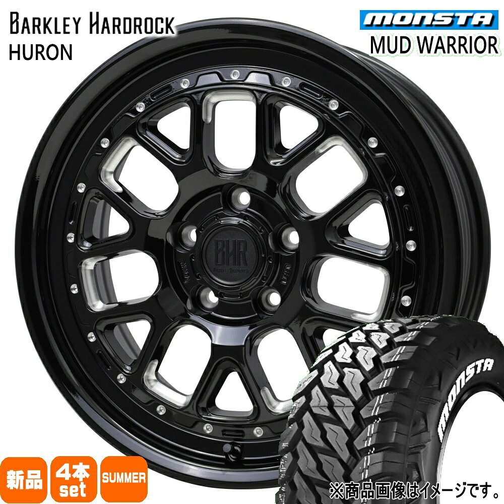 235/70R16 104/101Q マッドウォーリア MUD WARRIOR モンスタ MONSTA 新品 夏用 サマータイヤ ホイール 4本セット HOT STUFF CORPORATION BARKLEY HARDLOCK HURON 16&times;7.0+38 5/114.3｜タイヤショップ78