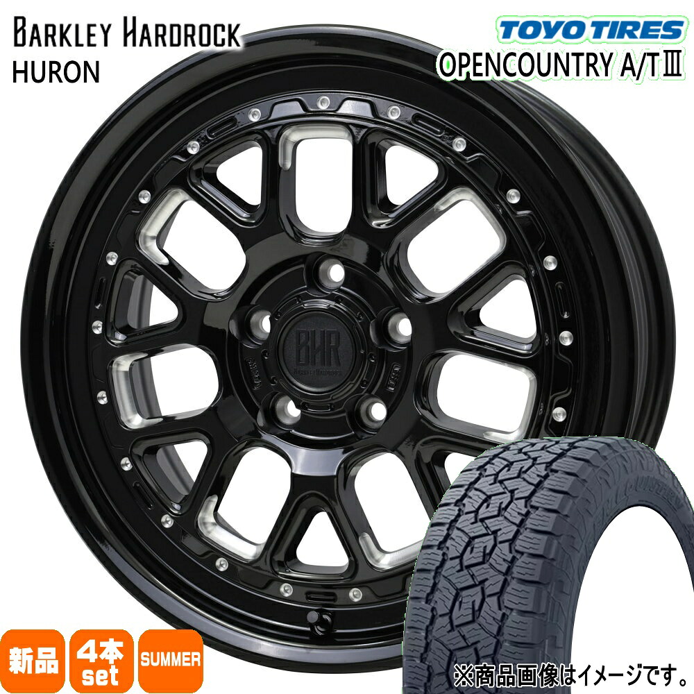 215/60R17 96H オープンカントリー AT3 OPENCOUNTRY A/T3 トーヨータイヤ TOYOTIRES 新品 夏用 サマータイヤ ホイール 4本セット HOT STUFF CORPORATION BARKLEY HARDLOCK HURON 17×7.0+38 5/114.3|タイヤショップ78