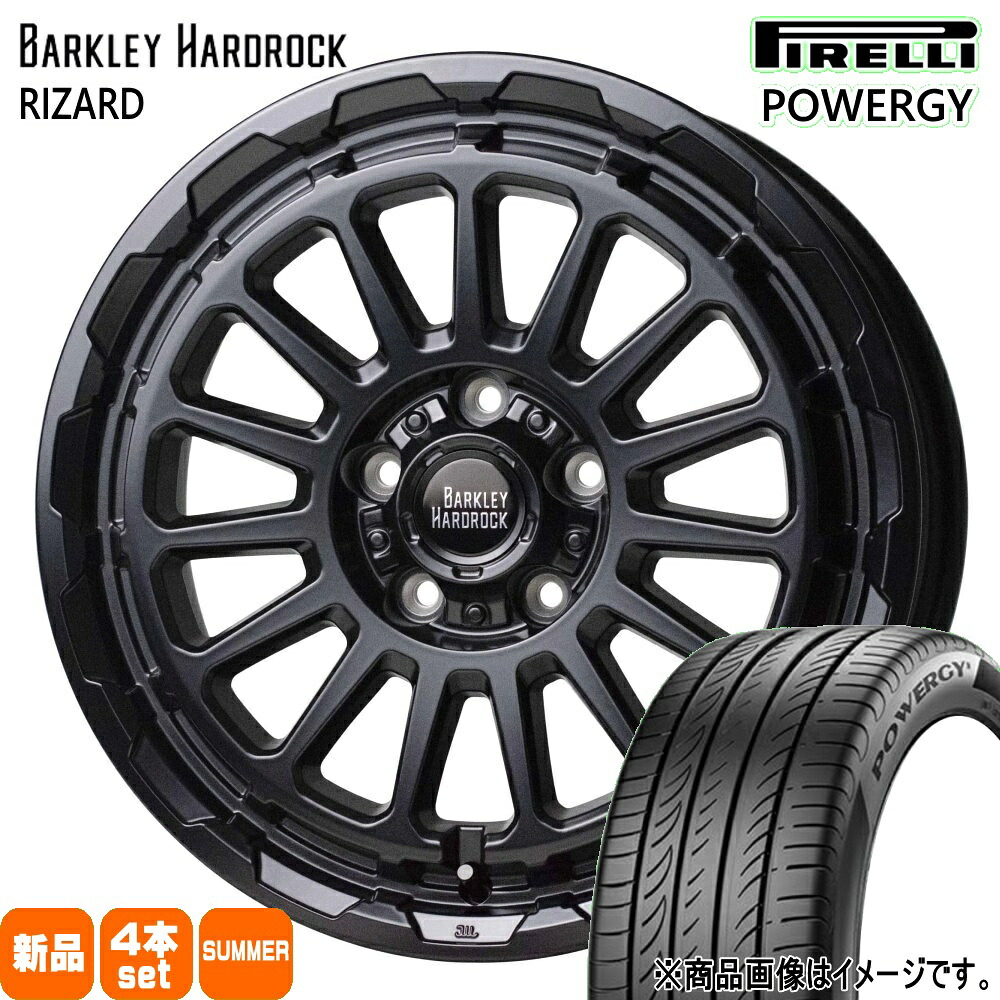 225/65R17 102H パワジー POWERGY ピレリ PIRELLI 新品 夏用 サマータイヤ ホイール 4本セット HOT STUFF CORPORATION BARKLEY HARDLOCK RIZARD 17&times;7.0+38 5/114.3｜タイヤショップ78