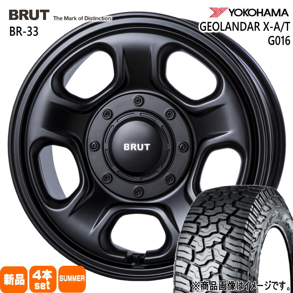 235/70R16 104/101Q LT ジオランダー X-AT G016 GEOLANDAR X-AT G016 ヨコハマ YOKOHAMA 新品 夏用 サマータイヤ ホイール 4本セット TRISTAR BRUT BR-33 16&times;6.5+30 5/114.3｜タイヤショップ78