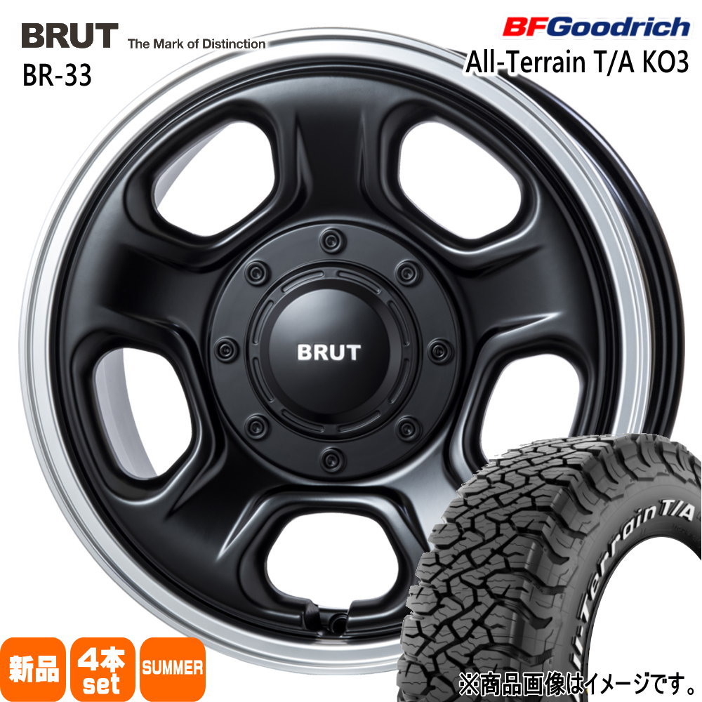 215/70R16 100/97S LRC LT オールテレーン T/A KO3 All-Terrain T/A KO3 BFグッドリッチ BF.Goodrich 新品 夏用 サマータイヤ ホイール 4本セット TRISTAR BRUT BR-33 16&times;6.5+30 5/114.3｜タイヤショップ78 125,785円