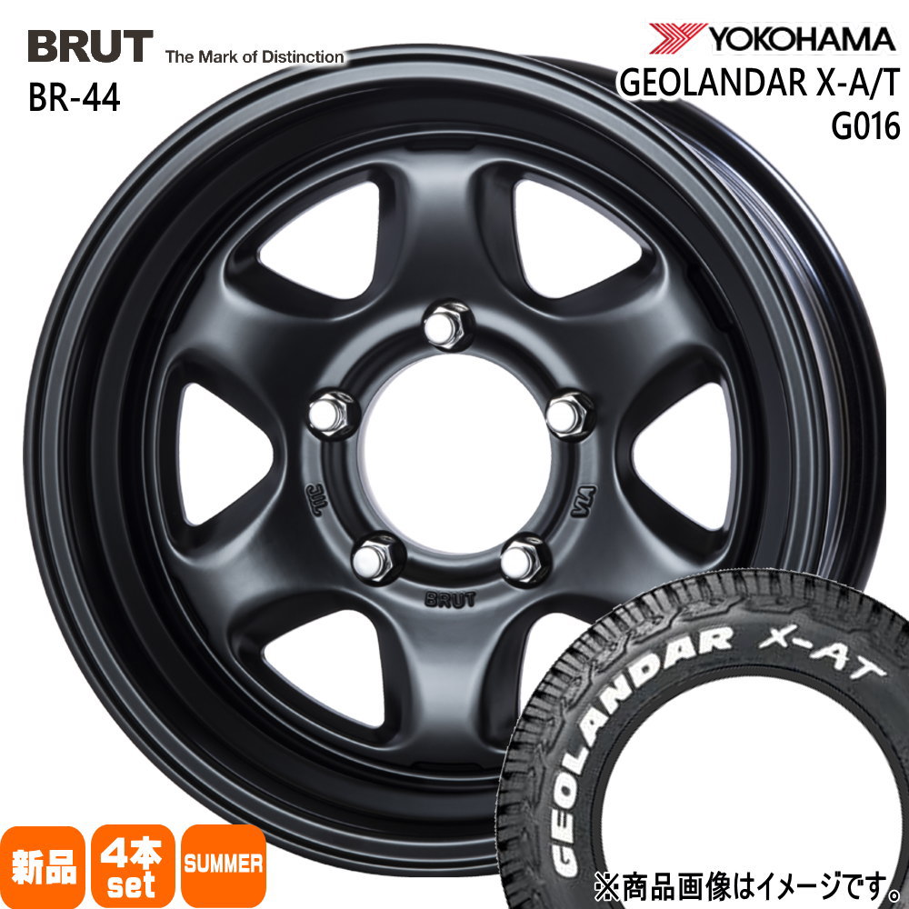225/70R16 103S ジオランダー X-AT G016 GEOLANDAR X-AT G016 ヨコハマ YOKOHAMA 新品 夏用 サマータイヤ ホイール 4本セット TRISTAR BRUT BR-44 16×6.5+0 5/139.7|タイヤショップ78