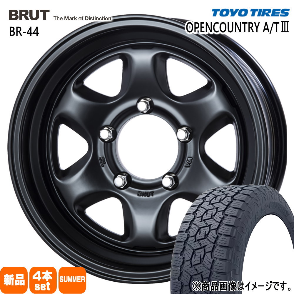 215/70R16 100T オープンカントリー AT3 OPENCOUNTRY A/T3 トーヨータイヤ TOYOTIRES 新品 夏用 サマータイヤ ホイール 4本セット TRISTAR BRUT BR-44 16×6.5+0 5/139.7|タイヤショップ78