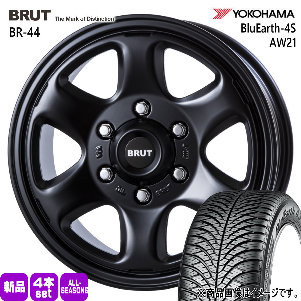 215/70R16 100H ブルーアース 4S AW21 BluEarth-4S AW21 ヨコハマ YOKOHAMA 新品 夏冬兼用 オールシーズンタイヤ ホイール 4本セット TRISTAR BRUT BR-44 16×6.5+38 6/139.7|タイヤショップ78